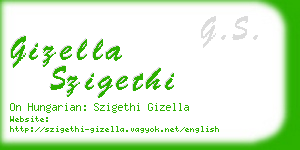 gizella szigethi business card